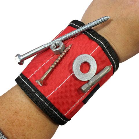 Magnetic Wristband with Strong Magnets, Holds Screws, Nails, Fasteners & Tools